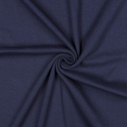 Tissu Bord-côte biologique - Lisse bleu marine