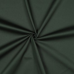 Tissu gabardine - Satin de coton vert foncé