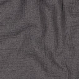 Tissu double gaze - Dark grey