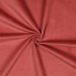 Tissu velours grosses côtes - Dark rose
