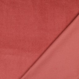 Tissu velours grosses côtes - Dark rose