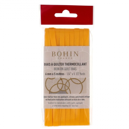 Biais thermocollant 6 mm Jaune 5 m