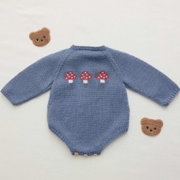 Kit de tricot - Barboteuse champignon - Merino baby