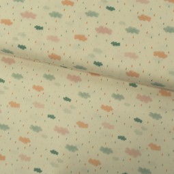 Tissu coton - Pluie de couleur