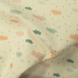 Tissu coton - Pluie de couleur