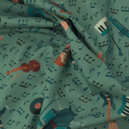 Tissu coton - Vive la musique