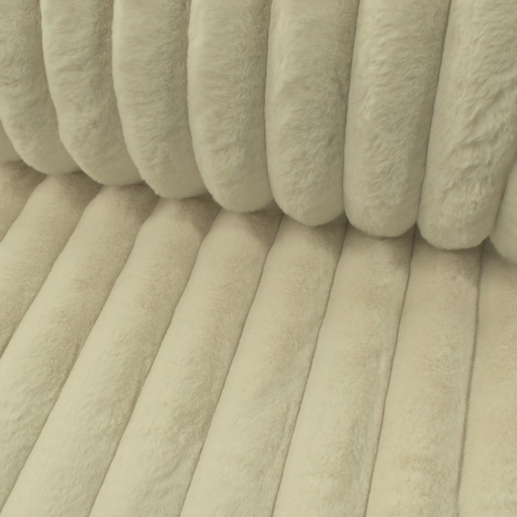 Tissu fausse fourrure - Barracuda écru