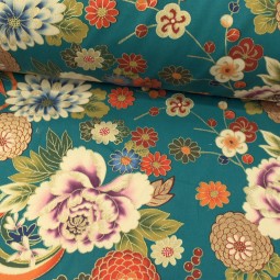Tissu coton - Chihiro turquoise