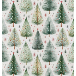 Tissu coton - Ivalo blanc vert