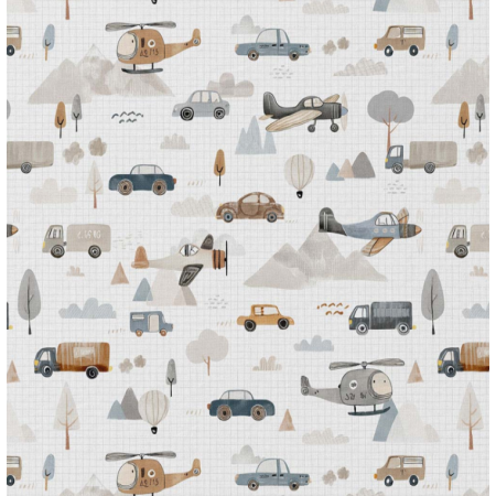 Tissu coton - Roadtrip blanc lin