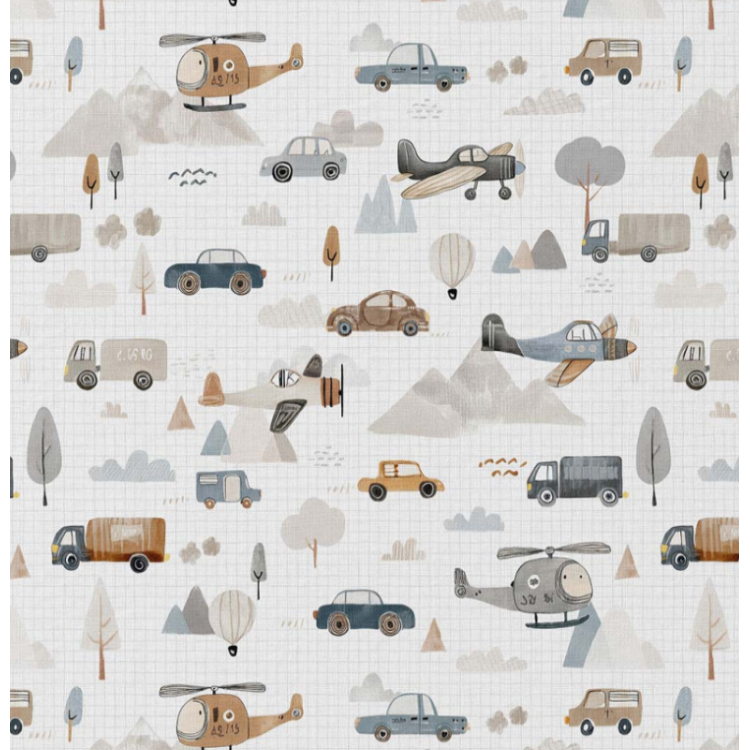 Tissu coton - Roadtrip blanc lin