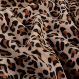Tissu jersey velours - Léopard