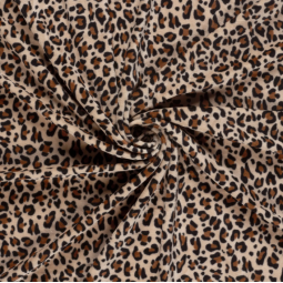 Tissu jersey velours - Léopard