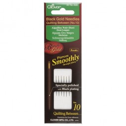 Aiguilles demi-longues noir-doré à quilter Clover