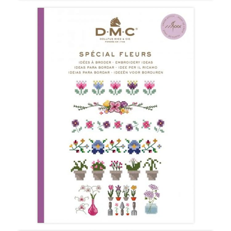 Livre DMC Point de croix - Spécial fleurs
