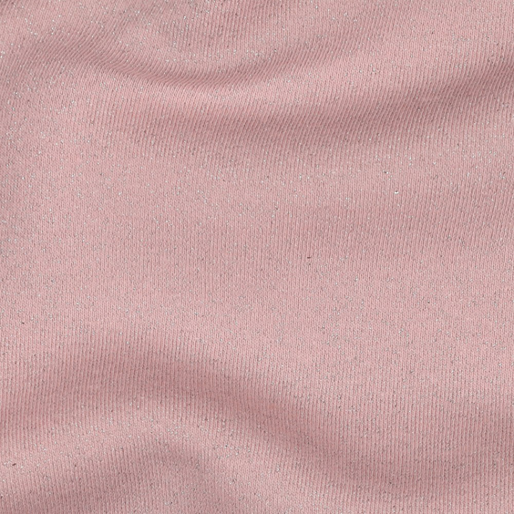 Tissu jersey sweat - Paillettes rose