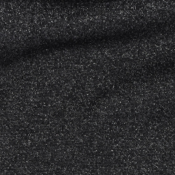 Tissu jersey sweat - Noir à paillettes argent