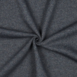 Tissu jersey sweat - bleu à paillettes multicolores