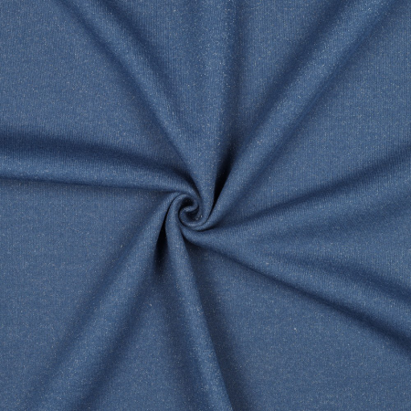 Tissu jersey sweat - Paillettes denim