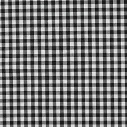 Tissu coton vichy - Noir