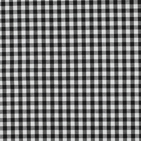 Tissu coton vichy - Noir