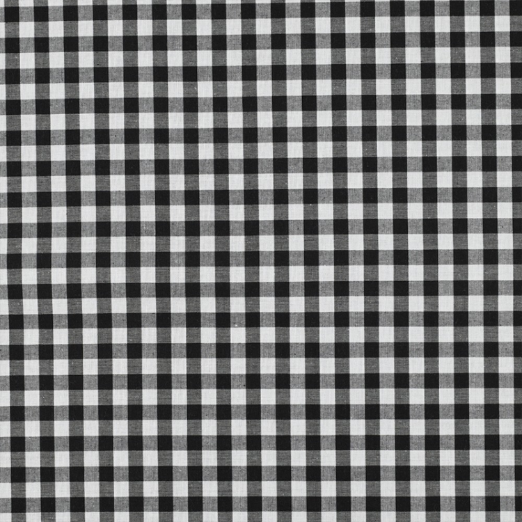 Tissu coton vichy - Noir