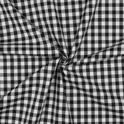 Tissu coton vichy - Noir