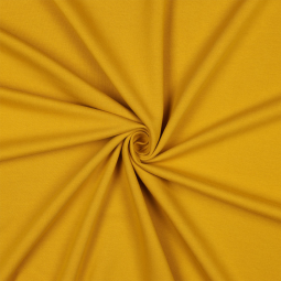 Tissu sweat biologique - Soft sweat jaune moutarde