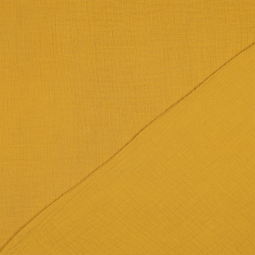 Tissu double gaze - Ocre