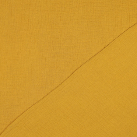 Tissu double gaze - Ocre
