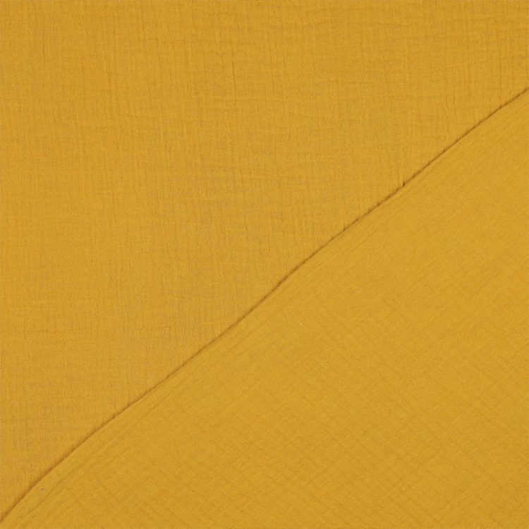 Tissu double gaze - Ocre