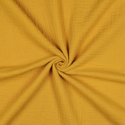 Tissu double gaze - Ocre