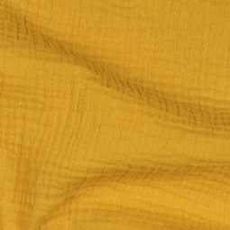 Tissu double gaze - Ocre