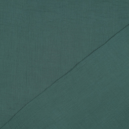 Tissu double gaze - Vert profond