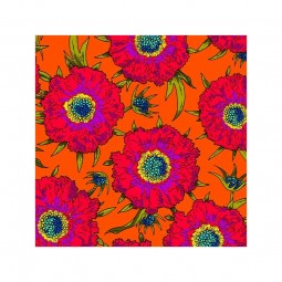 Tissu Odile Bailloeul - Saga orange