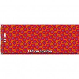Tissu Odile Bailloeul - Saga orange