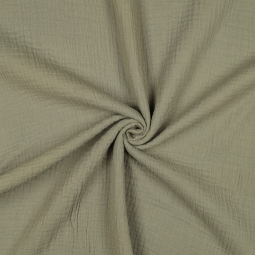Tissu double gaze - Kaki