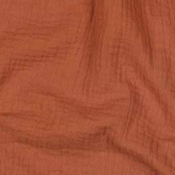 Tissu double gaze - Cognac