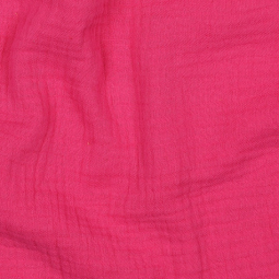 Tissu double gaze - Fuchsia