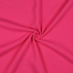 Tissu double gaze - Fuchsia