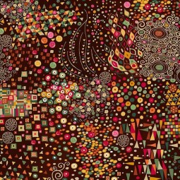 Tissu Fantaisie - Golden - Symphony brown