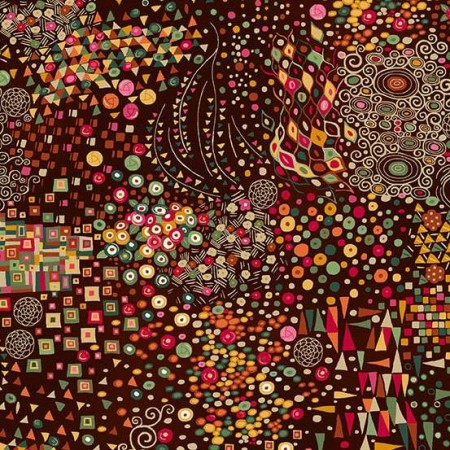 Tissu Fantaisie - Golden - Symphony brown