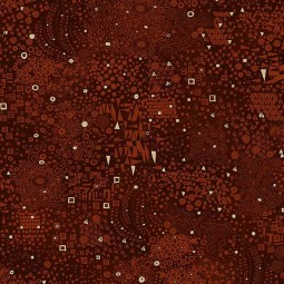 Tissu Fantaisie - Golden - Engraved brown