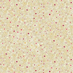 Tissu Fantaisie - Golden - Scroll cream