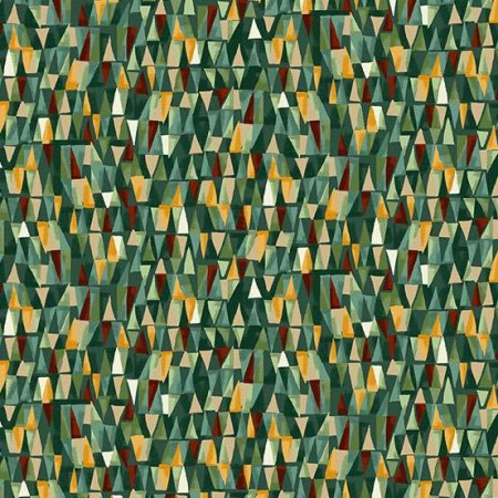 Tissu Fantaisie - Golden - Geo green