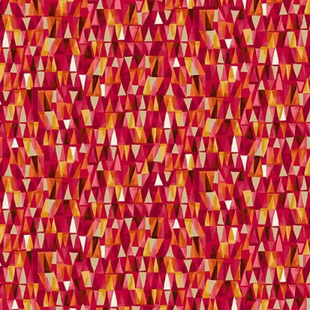 Tissu Fantaisie - Golden - Geo red