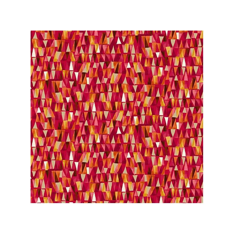 Tissu Fantaisie - Golden - Geo red