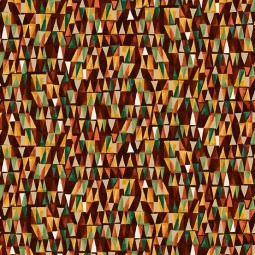 Tissu Fantaisie - Golden - Geo brown