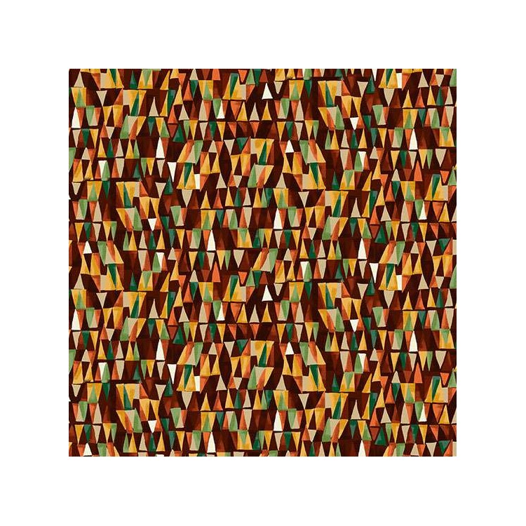 Tissu Fantaisie - Golden - Geo brown