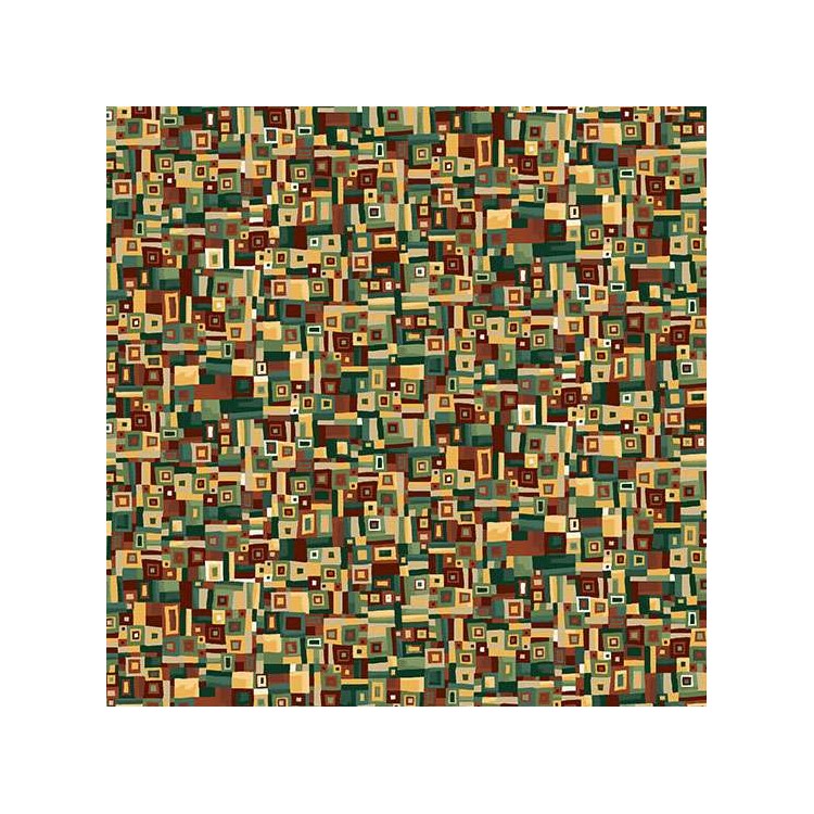 Tissu Fantaisie - Golden - Patchwork green